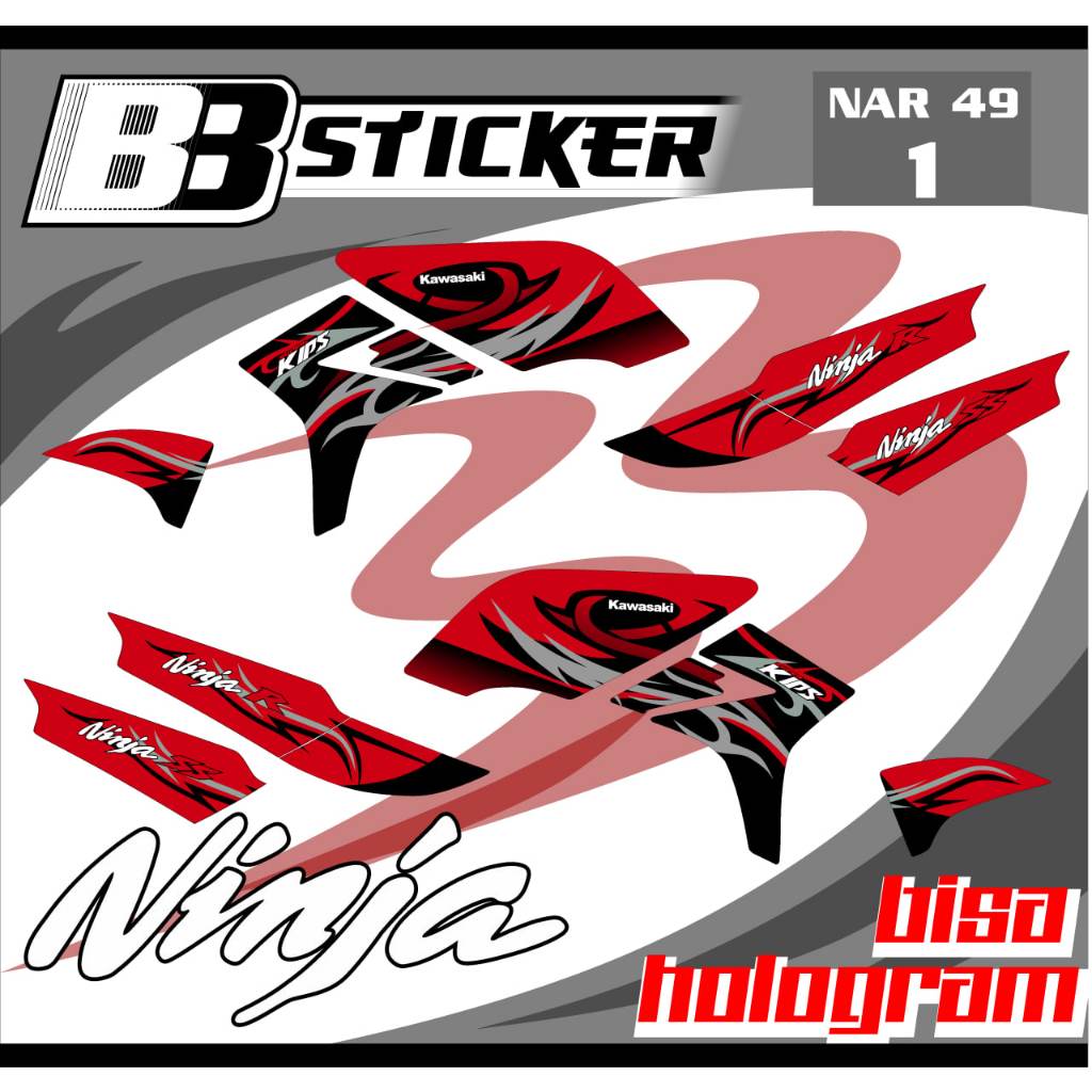 STRIPING PREMIUM Kawasaki Ninja R Ninja SS BISA HOLOGRAM List Sticker Variasi Nar 49