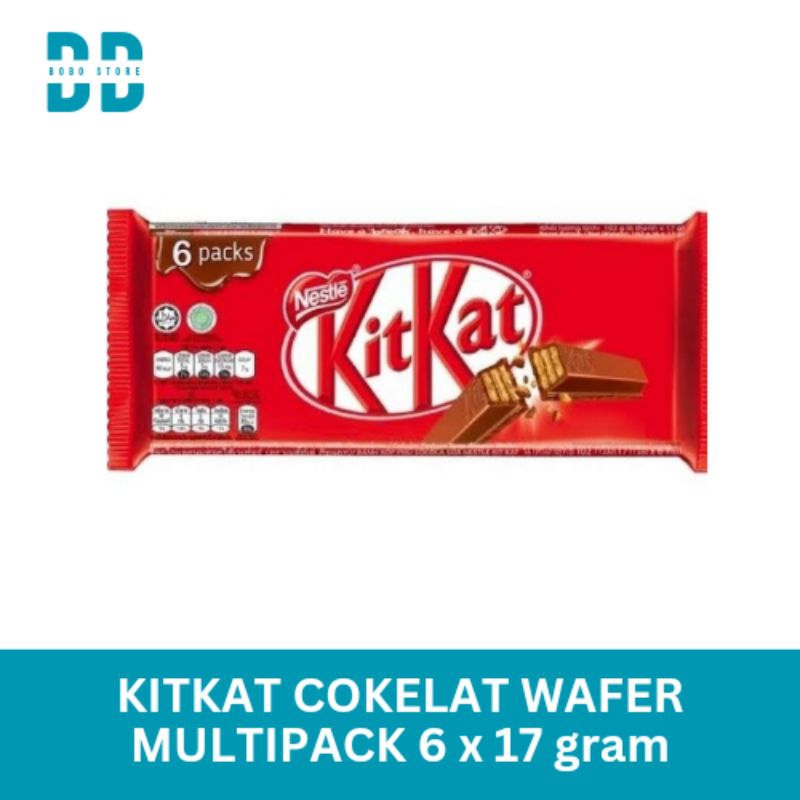 

KITKAT Wafer Coklat Multipack 17 gram x 6 pcs