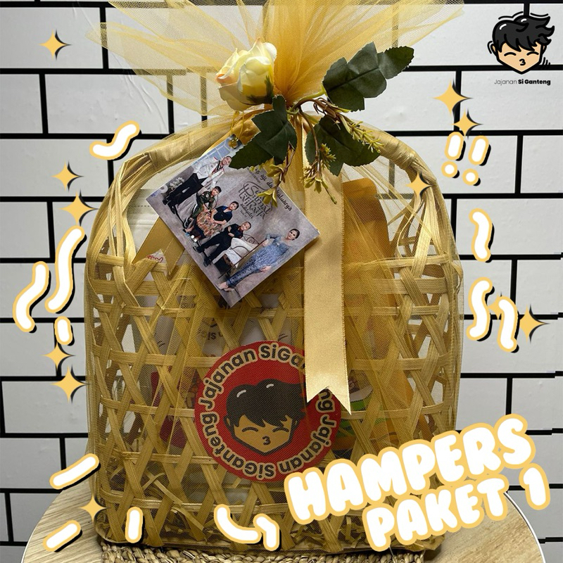 

paket 1 hampers jajanan si ganteng cocok bangett buat labaran!!