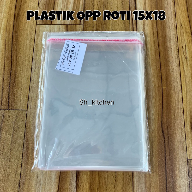 

Plastik OPP Roti 15x18 isi 100 lembar dengan lem perekat tebal 032