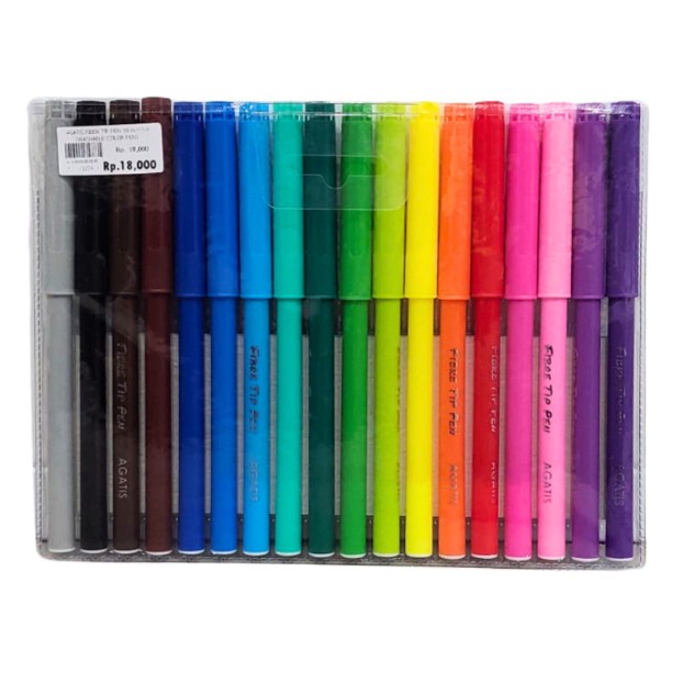 

Agatis Fiber Tip Pen ( Washable Color Pen ) 18 Warna