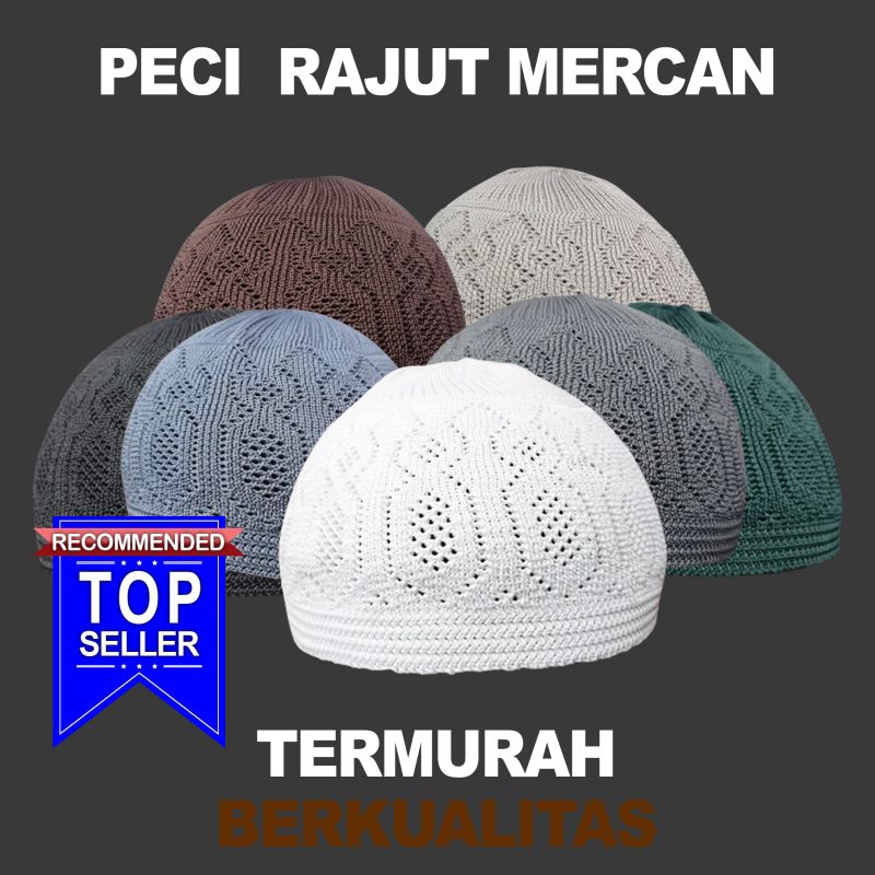 PECI RAJUT|RAJUT MERCAN|RAJUT DEWASA|PECI HAJI|KOPYAH MERCAN