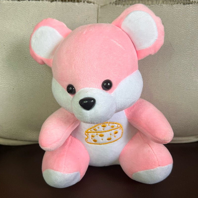 Boneka Mainan Tikus Pink Mouse Cheese Timezone SNI Lucu Kado Hadiah Anak Ulang Tahun