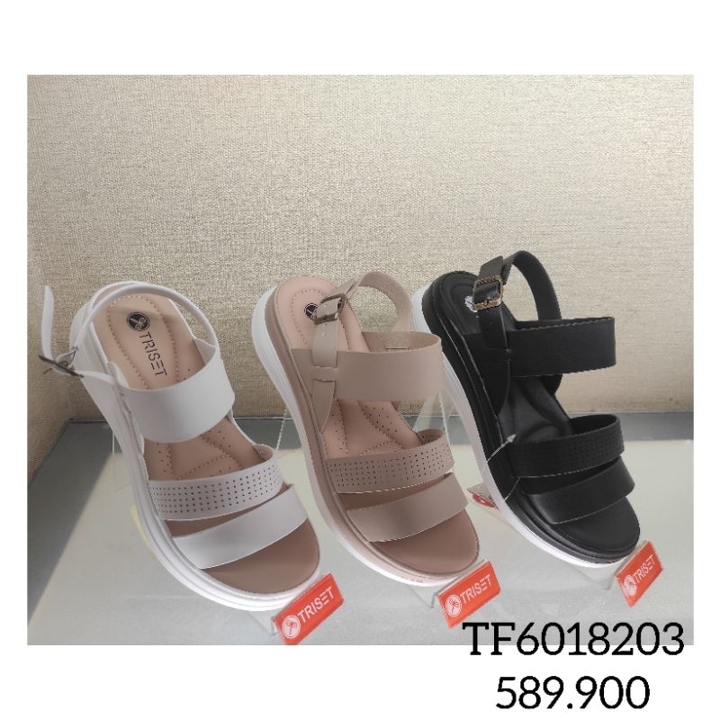 Triset Sandal Wanita Wedges Tali - TF6018203 Branded Matahari