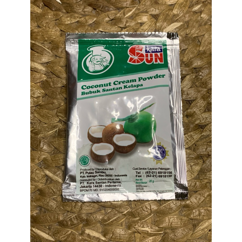 

Kara Sun Santan Kelapa Bubuk 20 g / Coconut Cream Powder