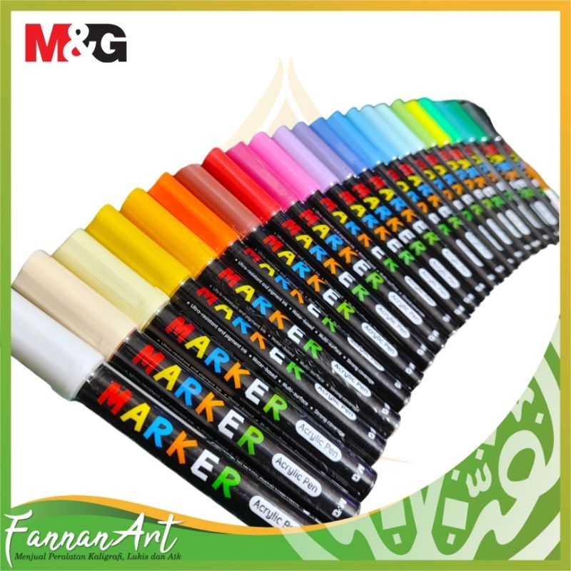 

Spidol akrilik Acrylic Marker Spidol Akrilik Marker Multifungsi M&G 30 Pilihan Warna posca