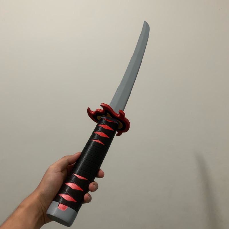 Pedang Mainan Retractable Collapsing Katana Fidget Toys Demon Slayer Tanjiro Cosplay Anime