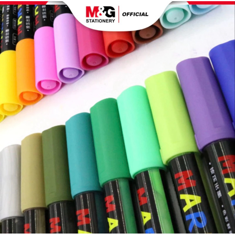 

M&G Acrylic Marker 28 Pilihan Warna Marker Multifungsi Segala Permukaan Paint Marker Spidol Akrilik dan 5Warna & 28Warna set