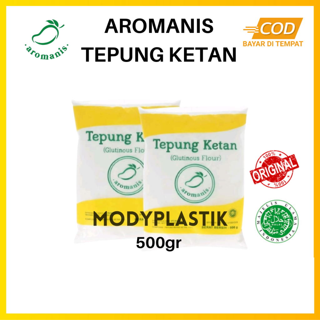 

[COD INSTAN] Tepung Ketan Aromanis 500gr | Tepung Beras Ketan 500gr | tepung bahan dasar pembuatan kue tradisional