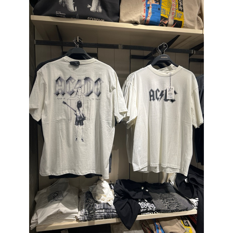 Pull&Bear Mens - Kaos / T-shirt oversized ACDC