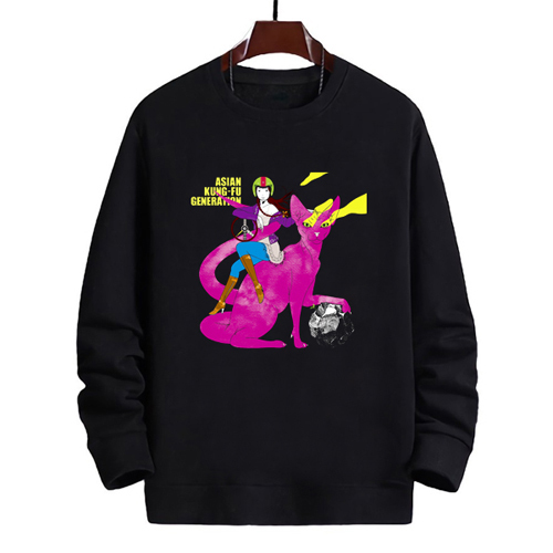 Crewneck Asian Kungfu Generation Sweater Bahan Cotton Fleece