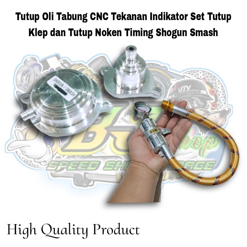 Tutup Oli Hawa Tabung CNC Tekanan Indikator Set Tutup Klep Noken Timing Smash Shogun