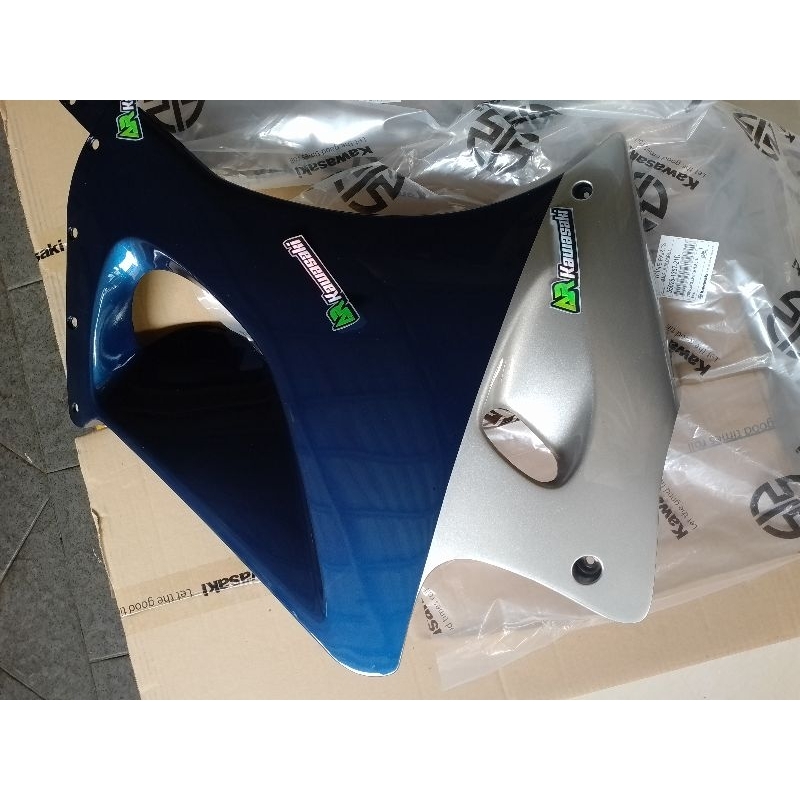 fairing sayap kiri ninja rr old ninja 150 biru navy original