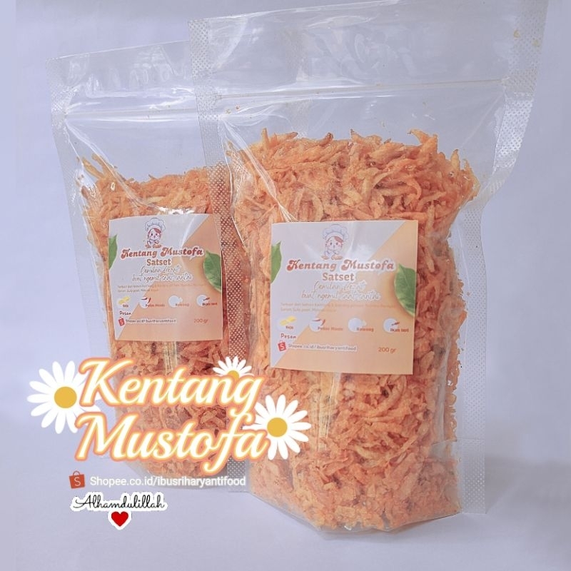 

Cemilan | Kentang Mustofa satset | Rasa Keju, Pedas Manis, Bawang, Ikan teri | kemasan 200 gr | diolah H+1.