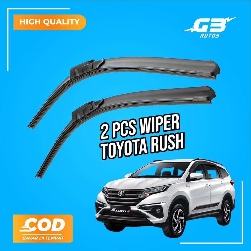 (BISA COD) PROMO Wiper Mobil Frameless 2 PCS - Toyota Rush 2017 - 2022