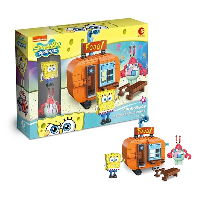 Nickelodeon Spongebob Squarepants Brick Krusty Krab Playset