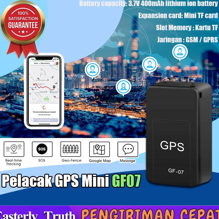 WrC Stok Siap GPS MobilMotor Pelacak GPS Mini GF7 GPS Alat Perekam Lokasi GPS Anti Hilang Mendukung 