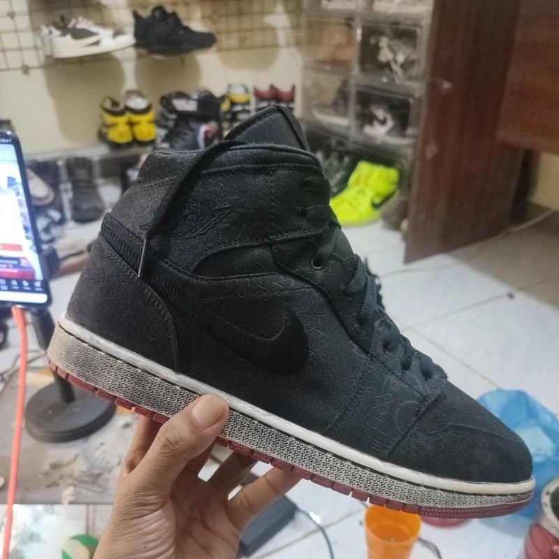 CLOT X AIR JORDAN 1 MID FEARLESS black silk (cu2804-002)