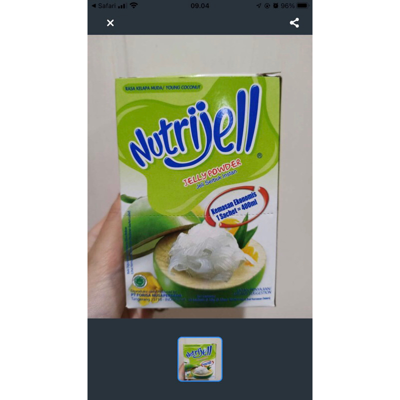 

NUTRIJEL JELLY Rasa kelapa muda 10gr (kecil)