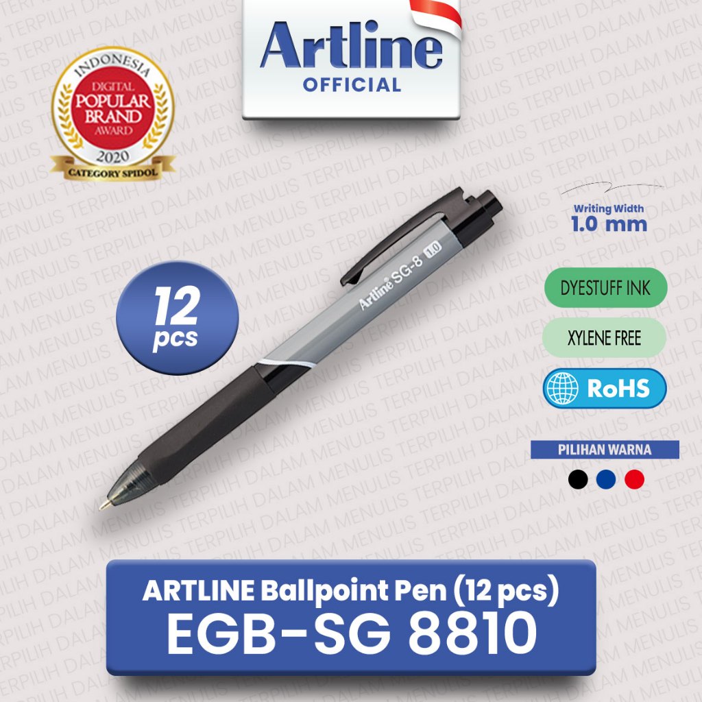 

ARTLINE Ballpoint Pen Pulpen 1.0 mm EGB SG-8810 (12 pcs)