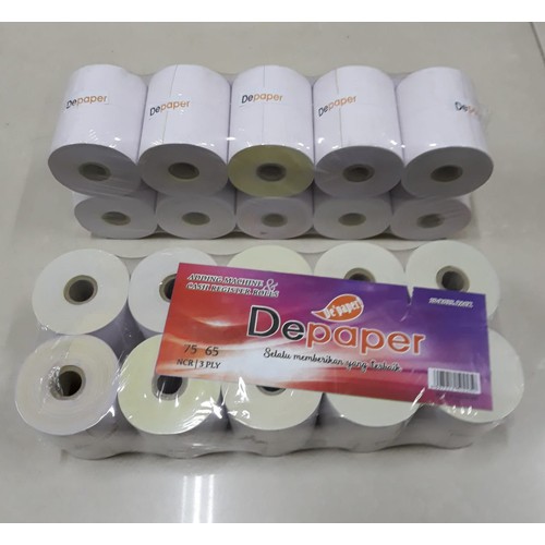

Kertas Telstrook 75-65 Rangkap 3 (PMK) Depaper isi 10 roll