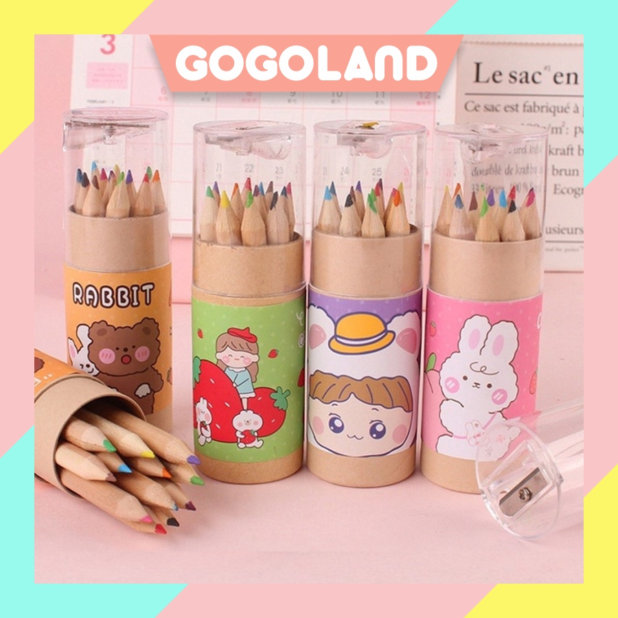 

⭐Gogoland⭐ Pensil Warna 12 IN 1 + Serutan Pensil Color Pencils Quality Pensil Warna Karakter Kemasan Tabung Murah S120