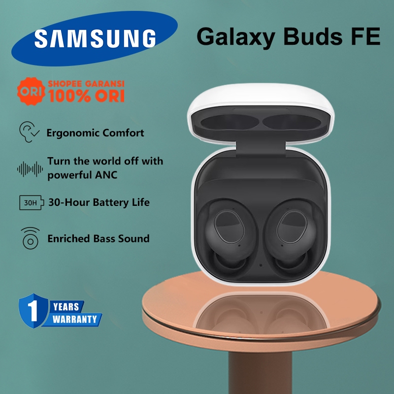 Samsung Galaxy Buds FE Headset Bluetooth True Wireless Bluetooth Earbuds For Android &amp; IOS Earphone Bluetooth Iphone Comfort and Secure in Ear Fit, Wing-Tip Design, Auto Switch Audio, Touch Control Original 100%