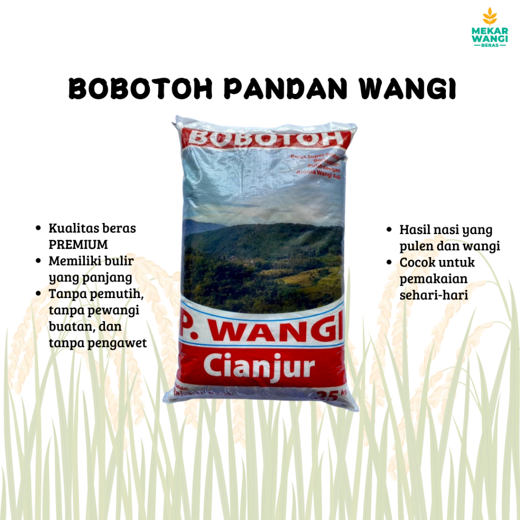 

BERAS PANDAN WANGI BOBOTOH WANGI 20KG