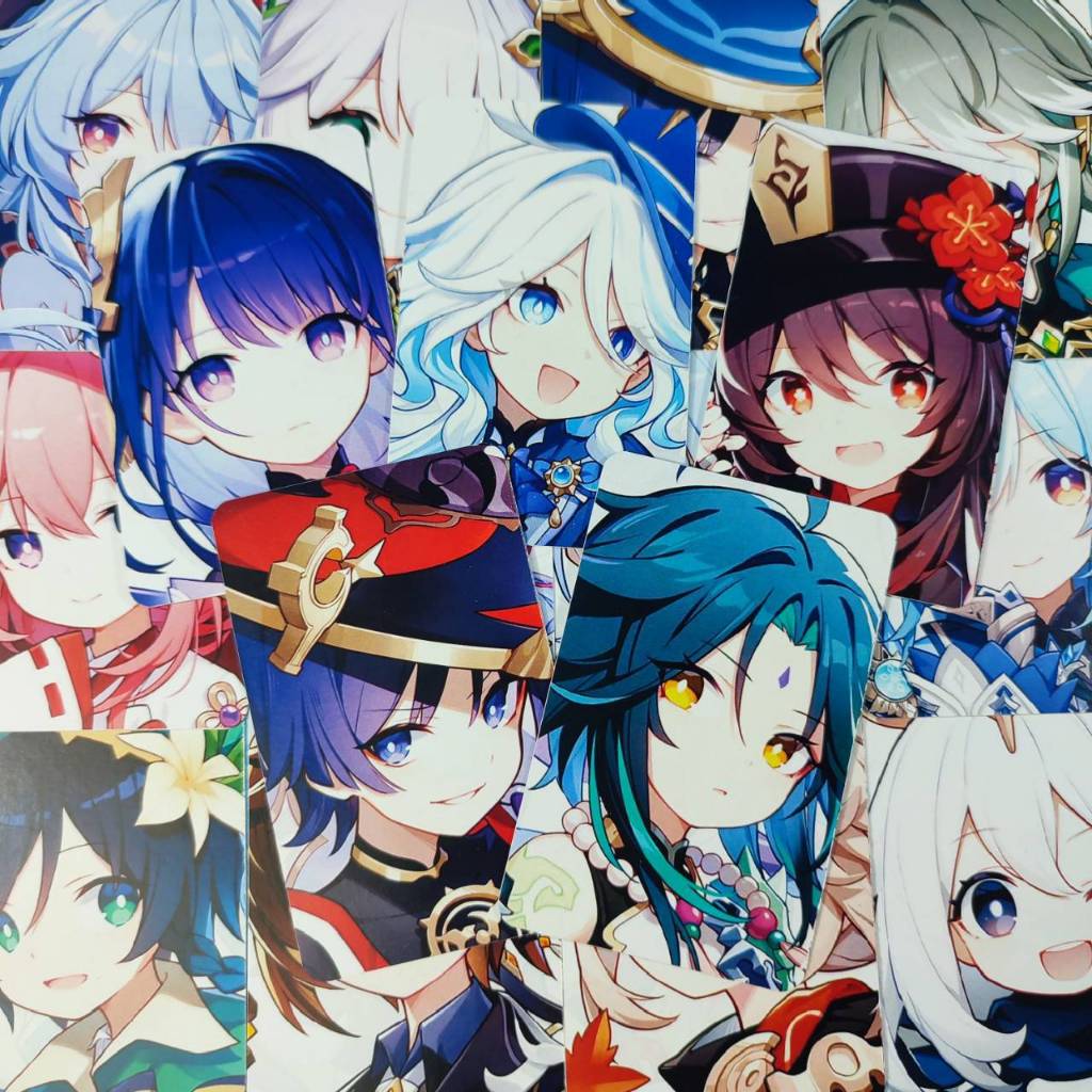 Photocard Game Genshin Impact - Kartu Anime karakter Hu Tao - Xiao - Yae Miko - Furina - Zhongli