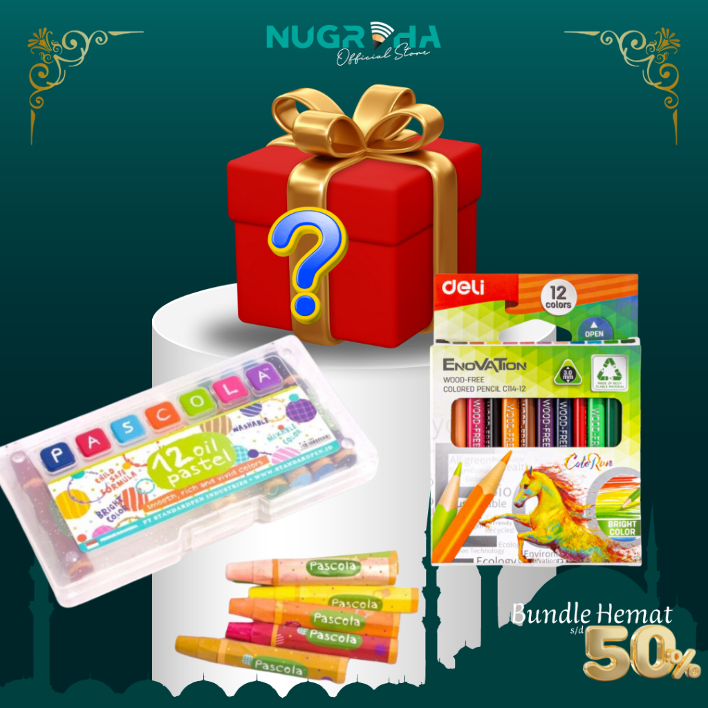 

Paket Alat Tulis Lengkap Berhadiah 03 / Crayon, Pensil Warna