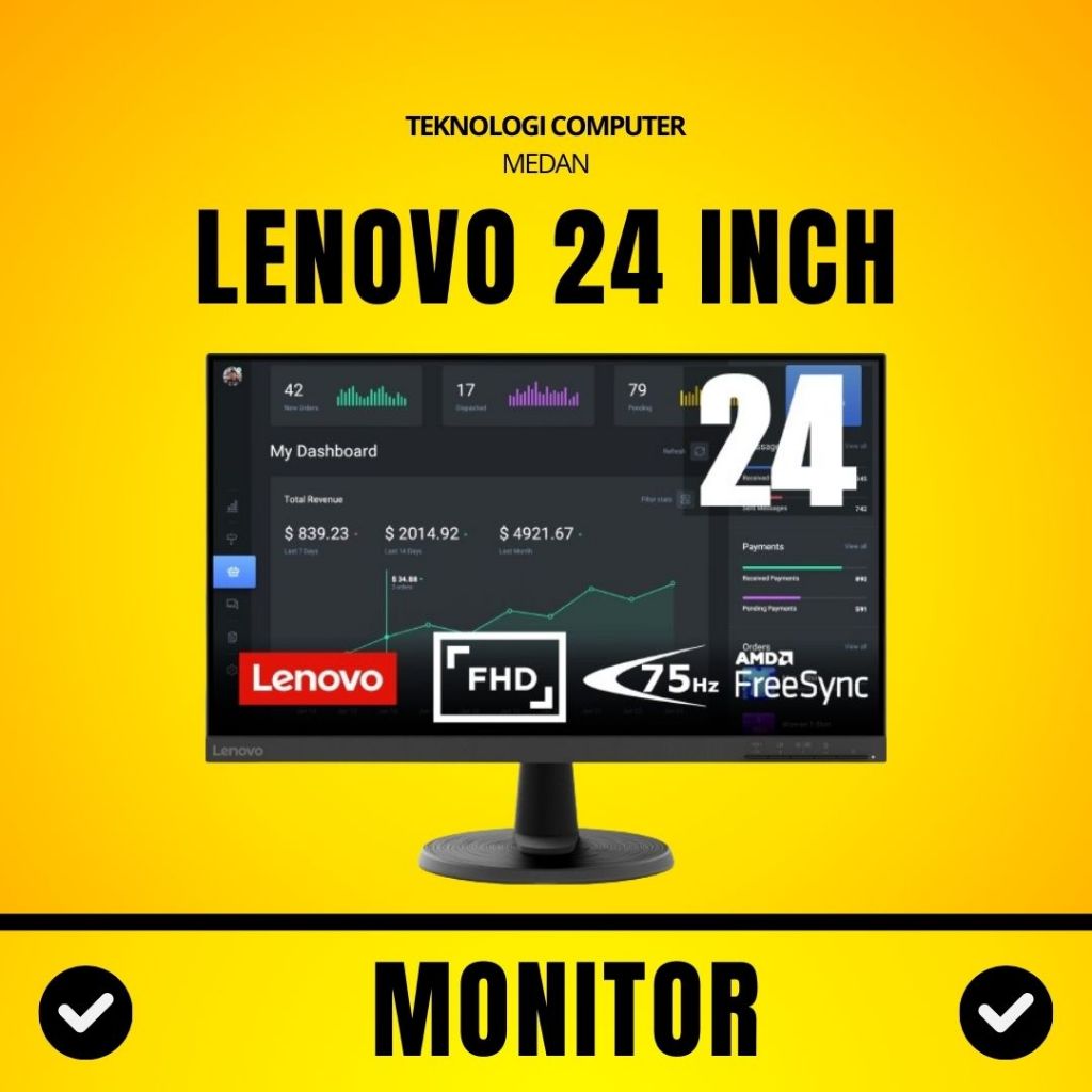 Monitor ‖ Lenovo – 24 Inch - FHD - LED