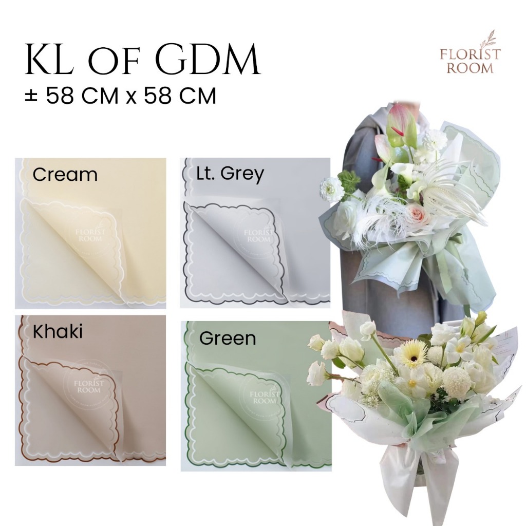 

3 Lembar KL of GDM - Flower wrapping - cellophane