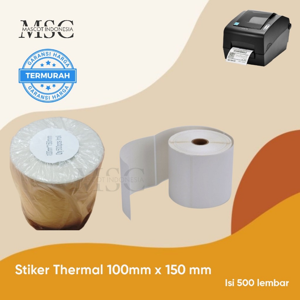 Kertas Label Thermal 100x150 mm | Kertas Sticker Label | Label Thermal Barcode 100x150 mm