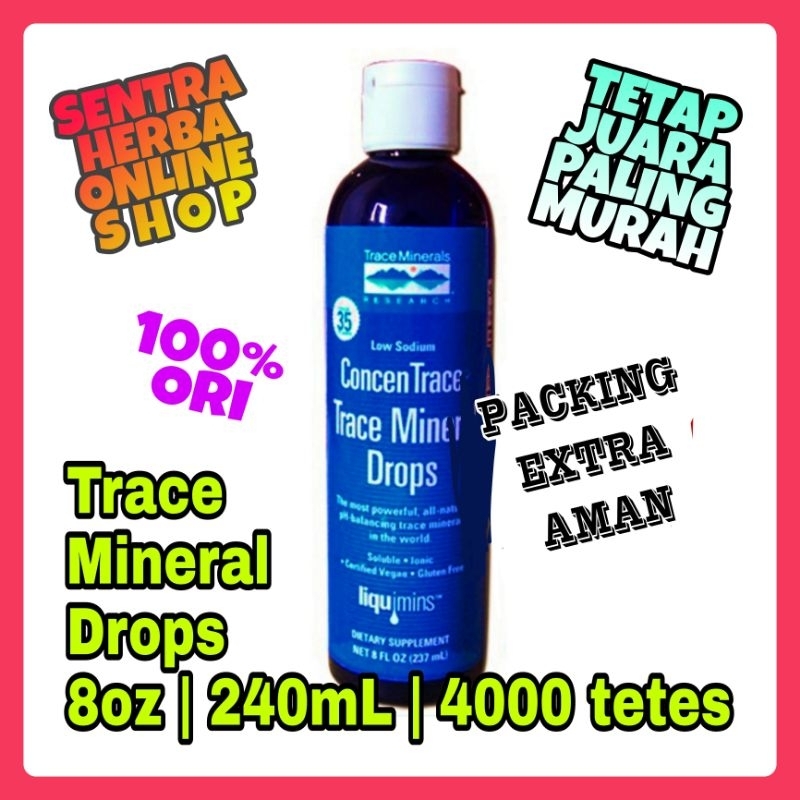 Trace Mineral 240 ML isi 4000 tetes, asli ori dari Utah USA. 8 oz TMD8 CMD8.