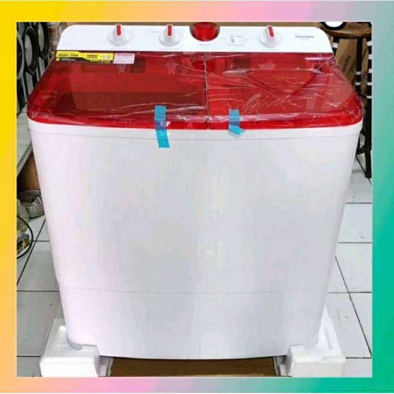 MESIN CUCI POLYTRON 2 TABUNG PWM 751/MESIN CUCI POLYTRON 7,5KG 2 TABUNG/POLYTRON MESIN CUCI 7,5KG/ME