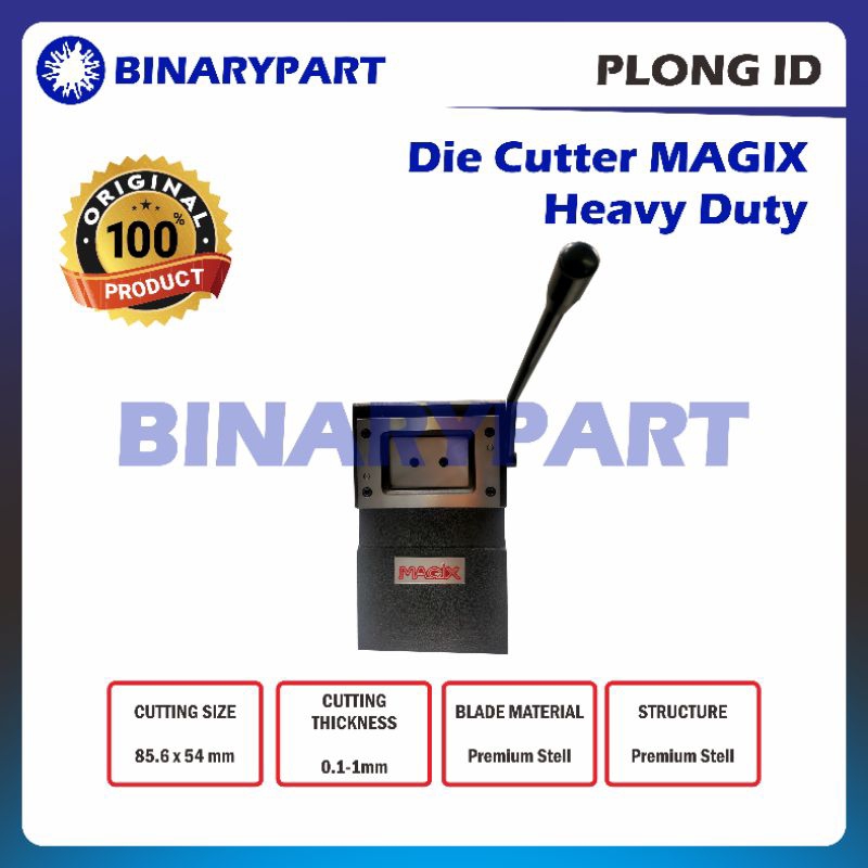 PLONG PVC ID CARD / DIE CUTTER HEAVY DUTY — Alat Pemotong Kartu PVC Berbahan Baja