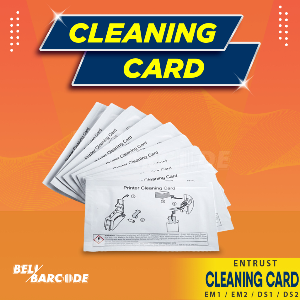 Cleaning Card Pembersih Printer Entrust EM1 Sigma DS2 DS3 10pcs