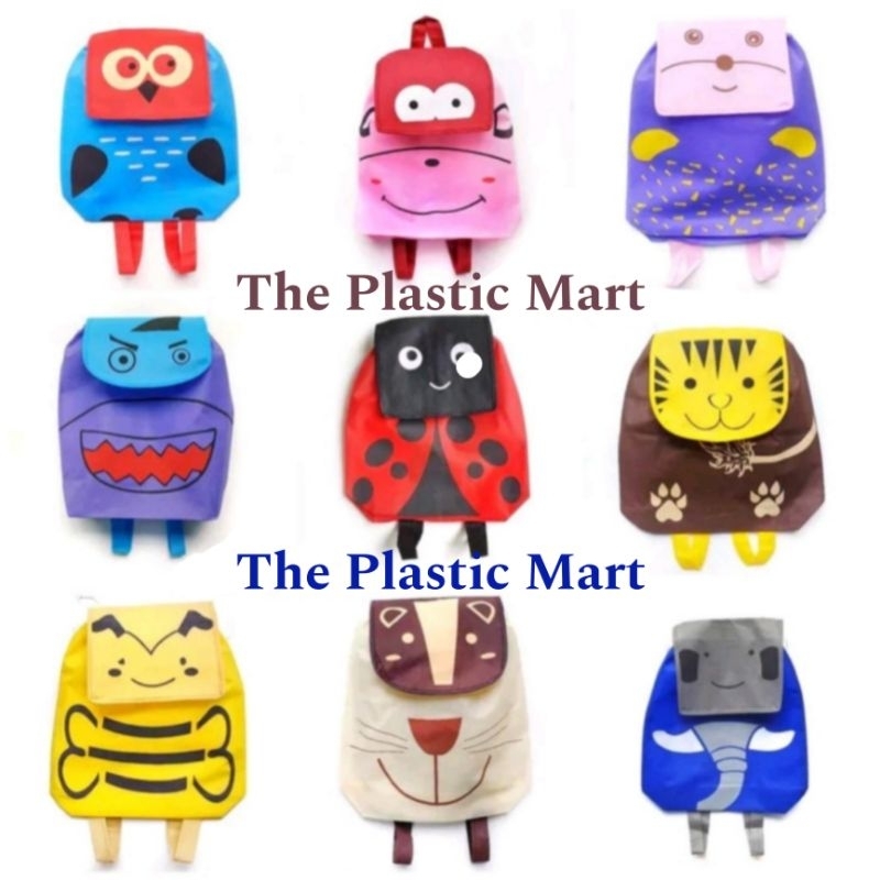 

tas spunbond ultah ransel anak motif binatang goodie bag birthday - landak