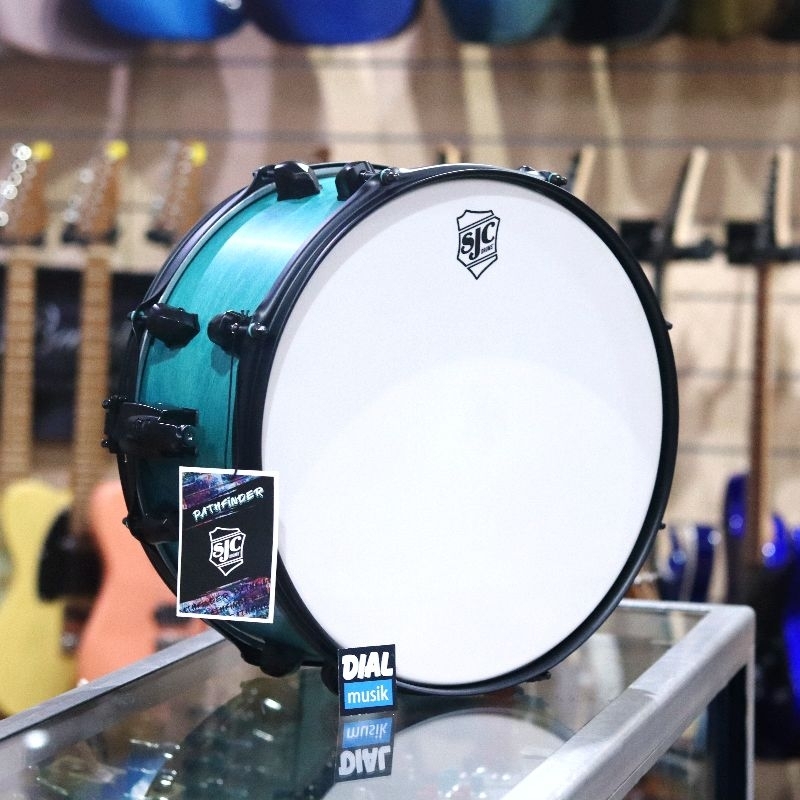 Pathfinder SJC 14x6,5 Snare Drum Miami Teal Satin - Snare Drum SJC Original