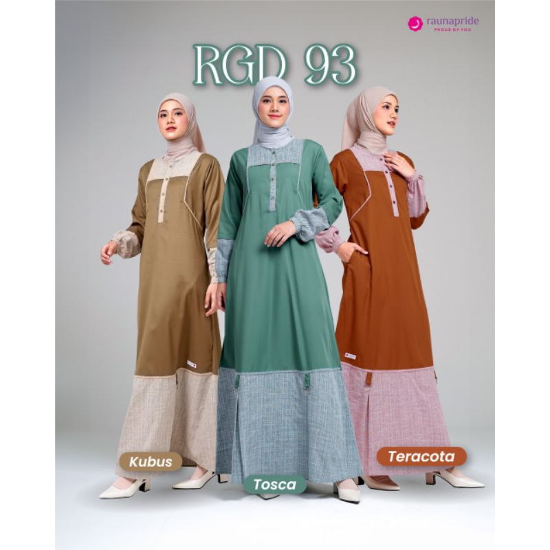 ❤pusatgamis_jatim❤GAMIS WANITA DEWASA RGD 93 NEW COLOR TOSCA BY RAUNA PRIDE