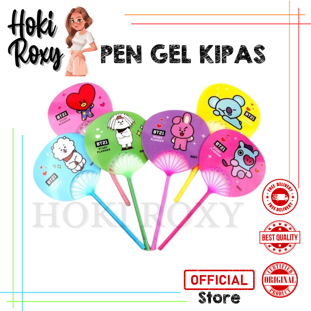 

12pcs Pulpen Gel Kipas Mini / 1pack Pulpen Kipas