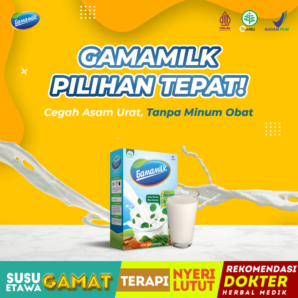 

GAMAMILK Susu Etawa Ekstrak Daun Kelor Terapi mengatasi Asam Urat dan Sendi Kaku Bersertifikat BPOM & HALAL