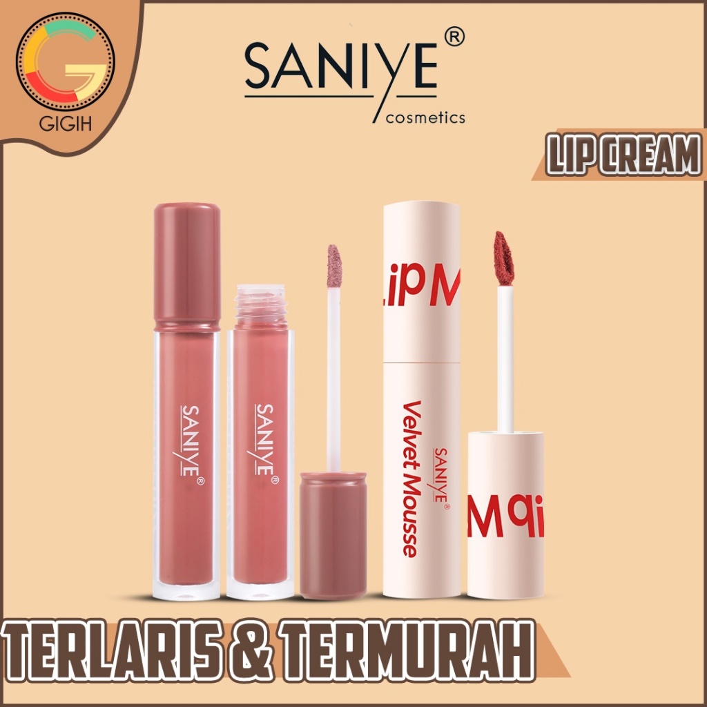 SANIYE VELVET LIP MATTE WATERPROOF SERIES ( VELVET LIP GLOSS / VELVET LIP MOUSSE )