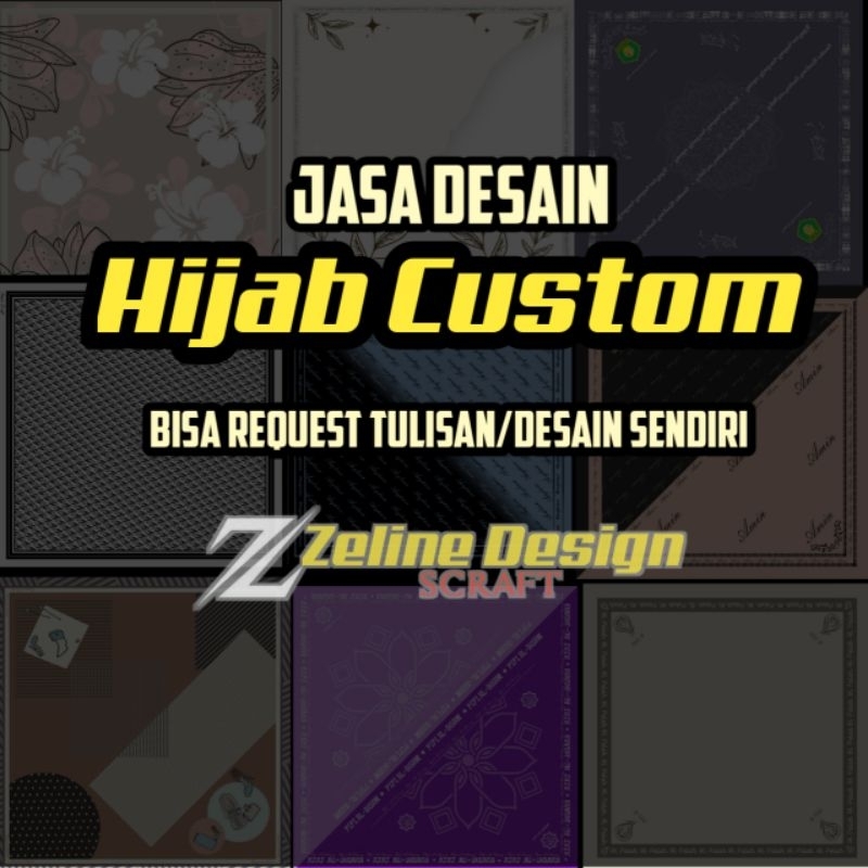 OPEN ORDER Jasa Desain hijab custom/jasa desain grafis/custom desain hijab