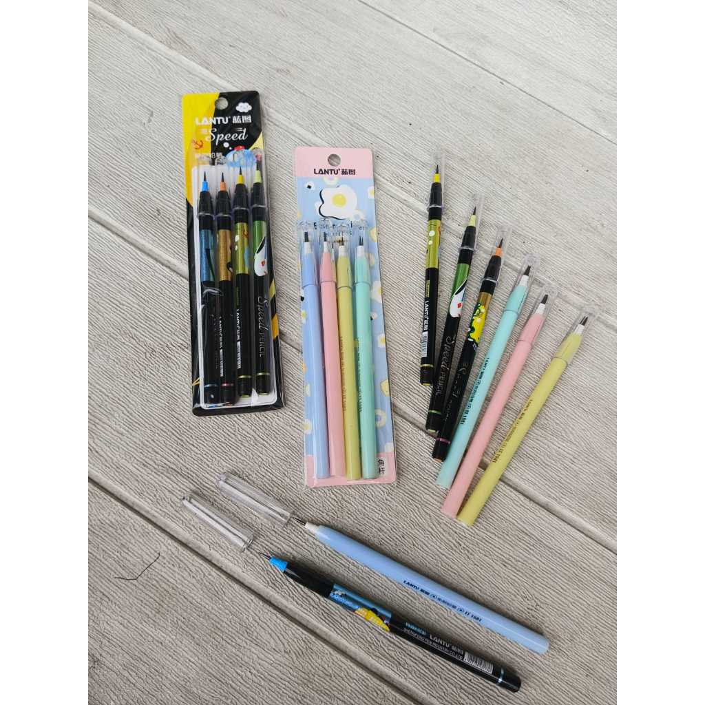 

[1SET=4PCS] Pensil Bensia MERK LANTU Karakter / Pensil sambung susun Karakter LANTU