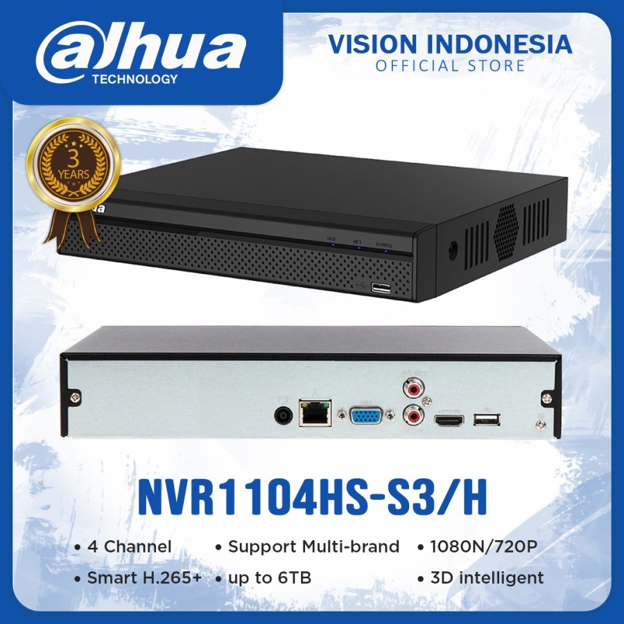NVR DAHUA 4 CHANNEL NVR4104HS-4KS2/L