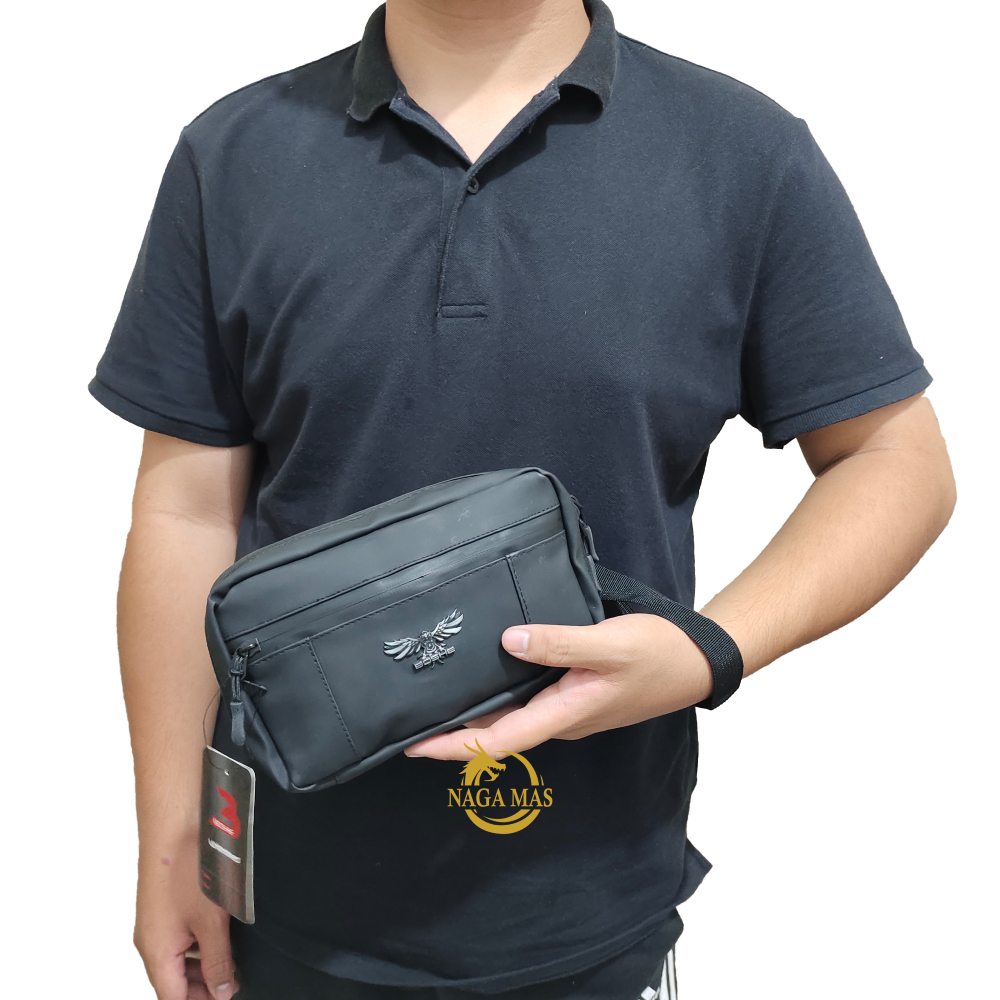 Tas Selempang 3 in 1 Pria BOSHE Sling Bag tidak mudah sobek Anti Air