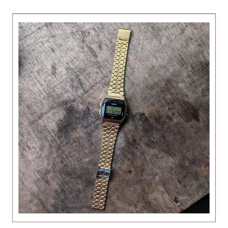 Casio A159WGED Gold / Jam - Watch / Bekas - Second