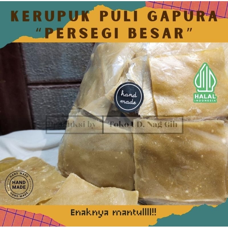 

Kerupuk Bawang Puli Persegi Besar - Kerupuk Poli Gapura Sumenep - Kerupuk Puli Super Enak dan Renyah