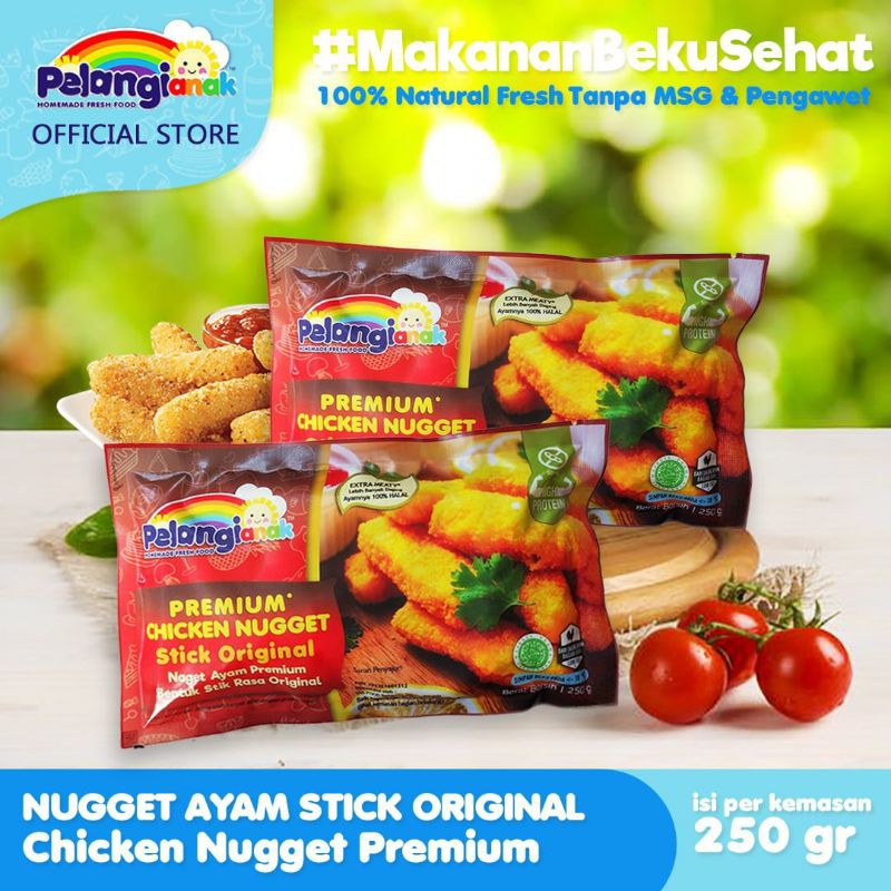 

Chicken Nugget Stick Original (250 gr)/Nugget Ayam Stick Original/Pelangi Anak Frozen Food